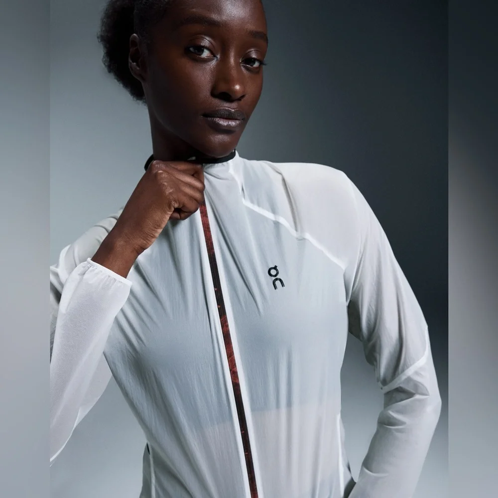 ON RUNNING WOMEN’S ZERO JACKET WHITE/FLAME NWOT! SZ MEDIUM - Picture 3 of 5